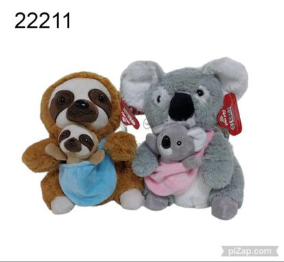 Imagen de PELUCHE ANIMALES CON CRIA 26 CM 4.24